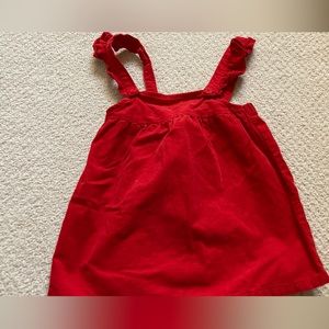 Cat & Jack Baby girl red corduroy suspender skirt 18 month